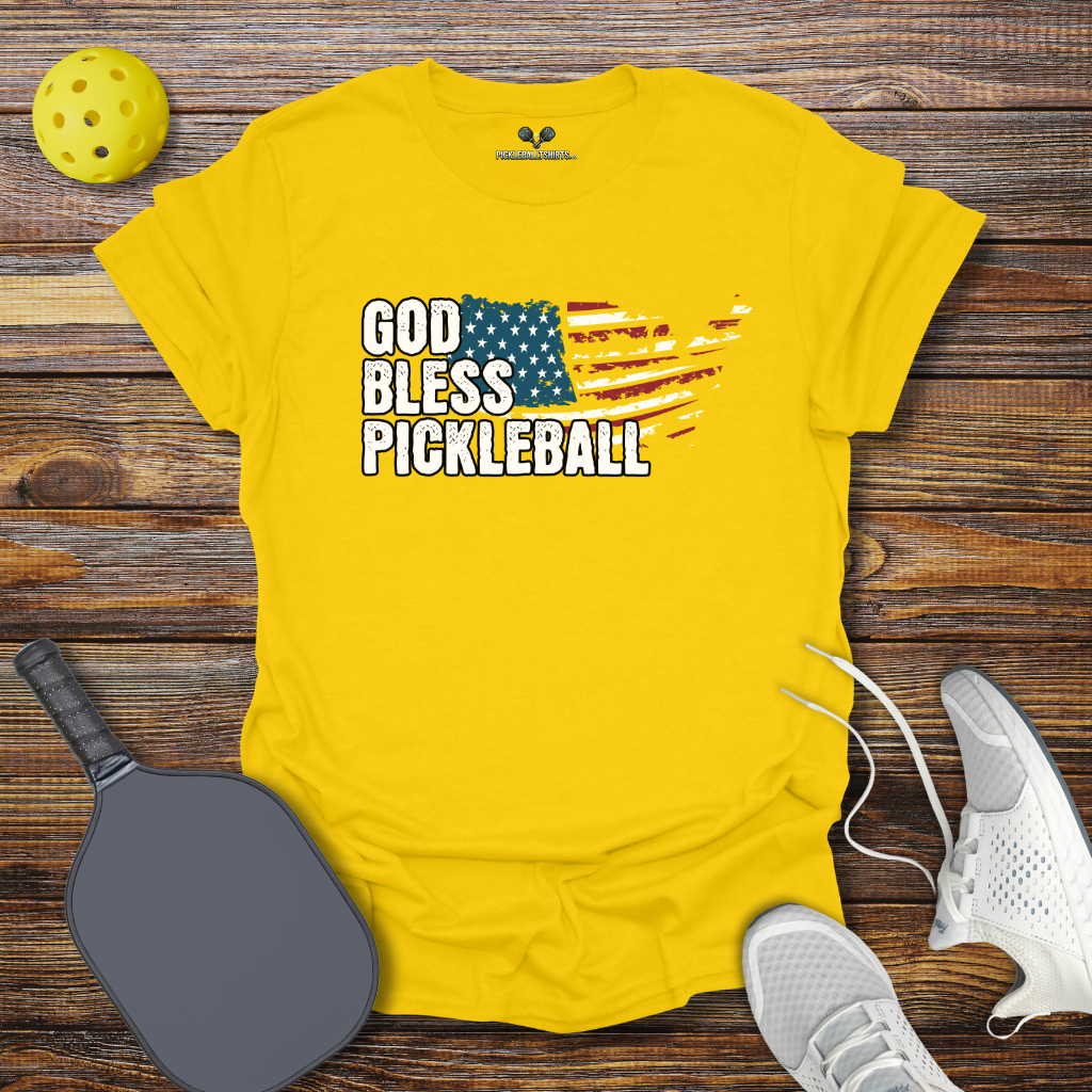 Funny Pickleball Shirt β God Bless Pickleball T-Shirt