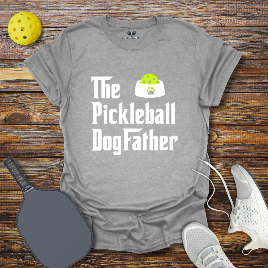 Funny Pickleball Shirt β The Pickleball Dogfather T-Shirt