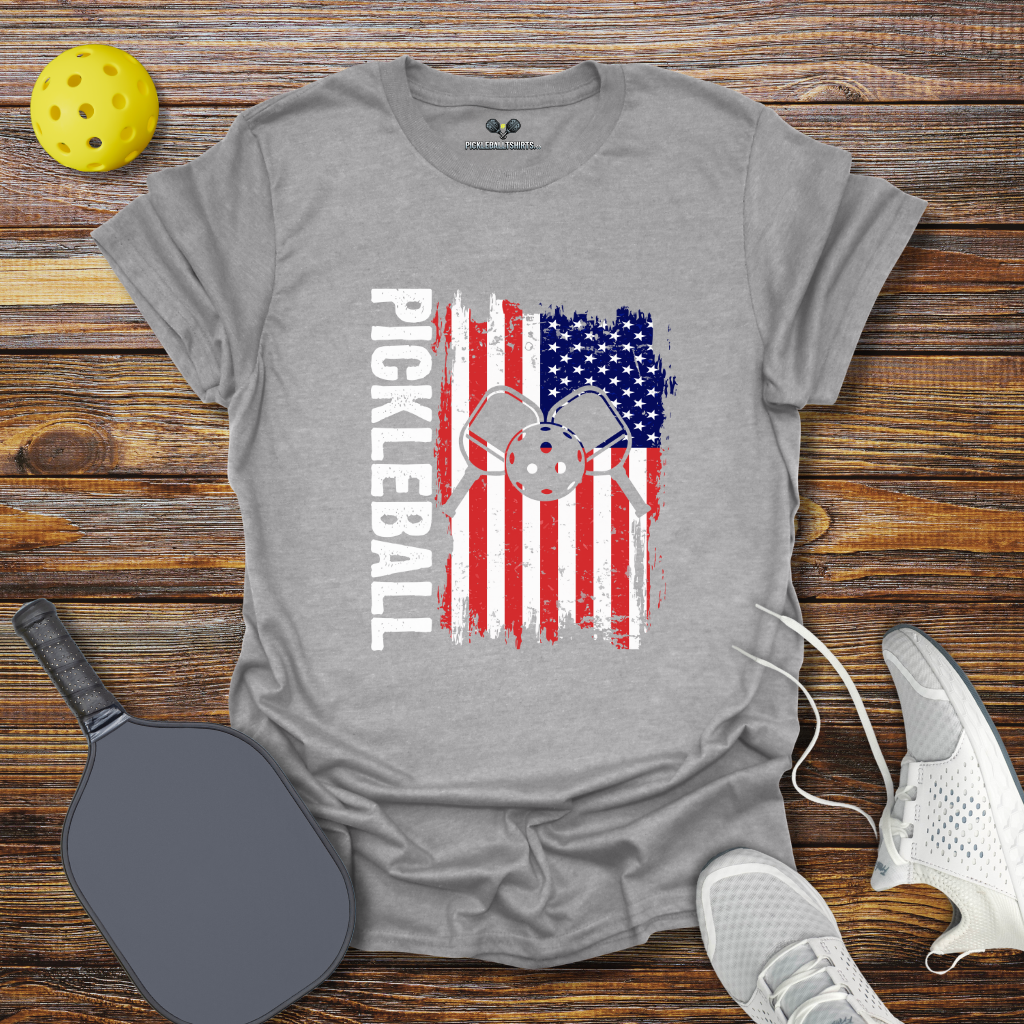 Funny Pickleball Shirt β Pickleball USA Flag T-Shirt