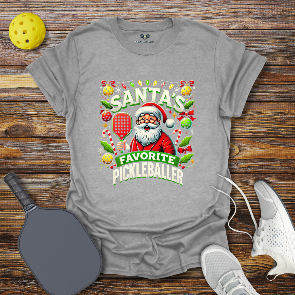 Funny Pickleball Shirt β Santa's Favorite Pickleballer 2 Christmas T-Shirt
