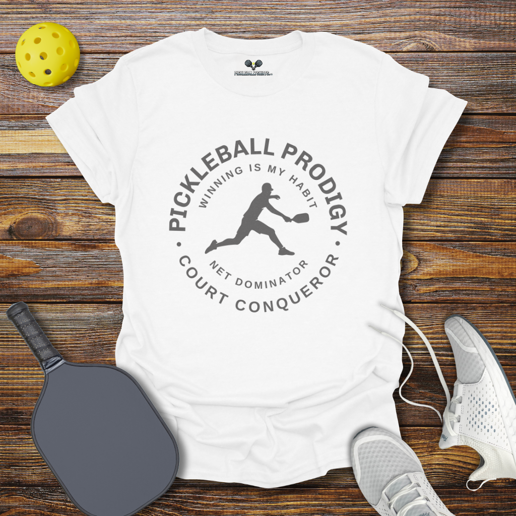 Funny Pickleball Shirt β Pickleball Prodigy Court Conqueror for Him T-Shirt
