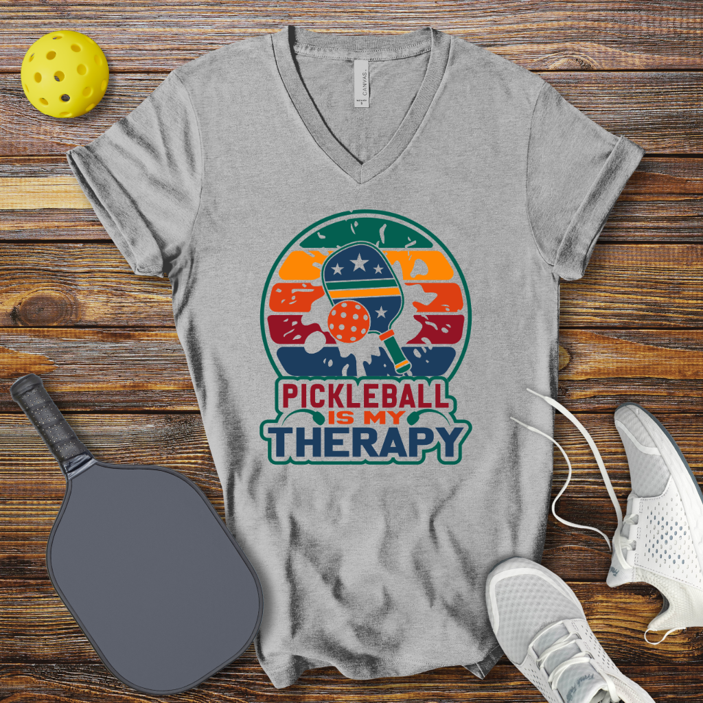 Pickleball is my Therapy V-Neck T-shirt