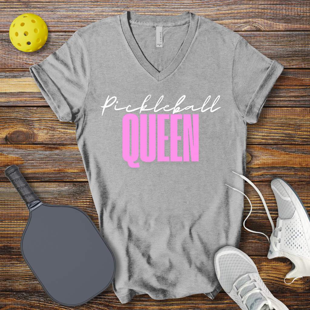 Pickleball Queen V-Neck T-shirt