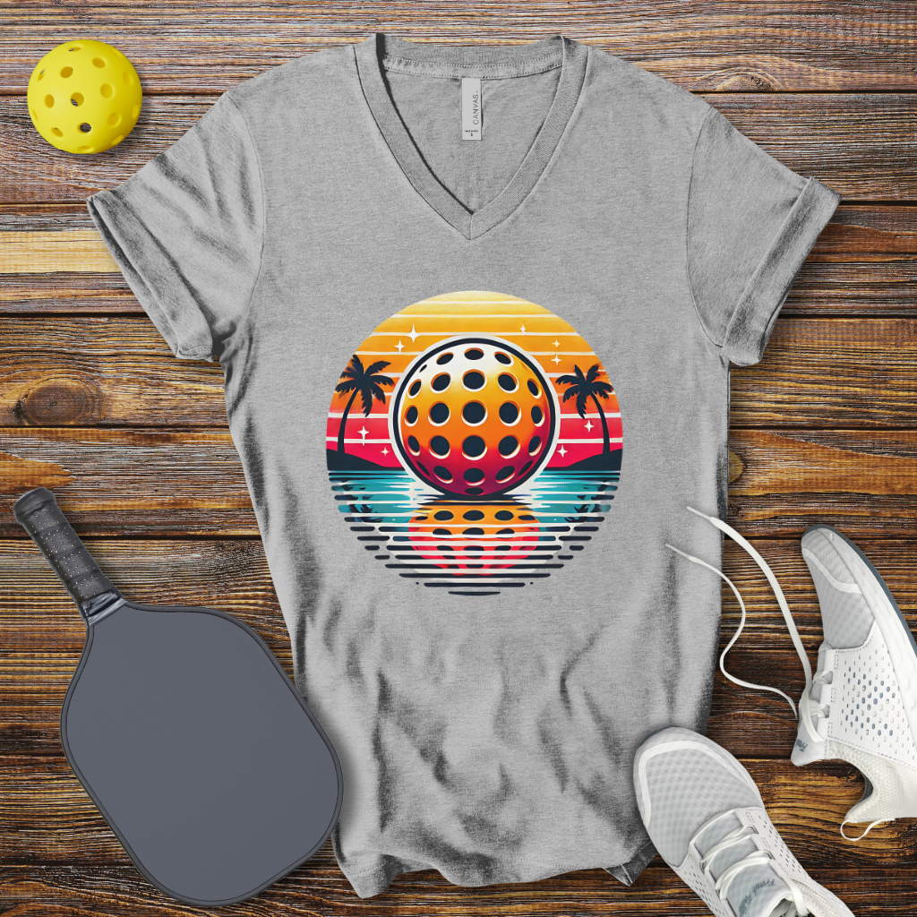 Sunshine Pickleball V-Neck T-shirt