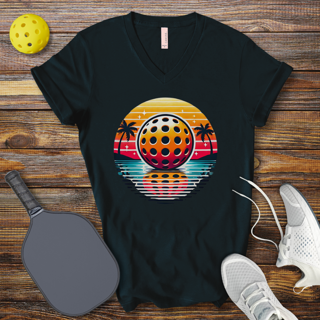 Sunshine Pickleball V-Neck T-shirt