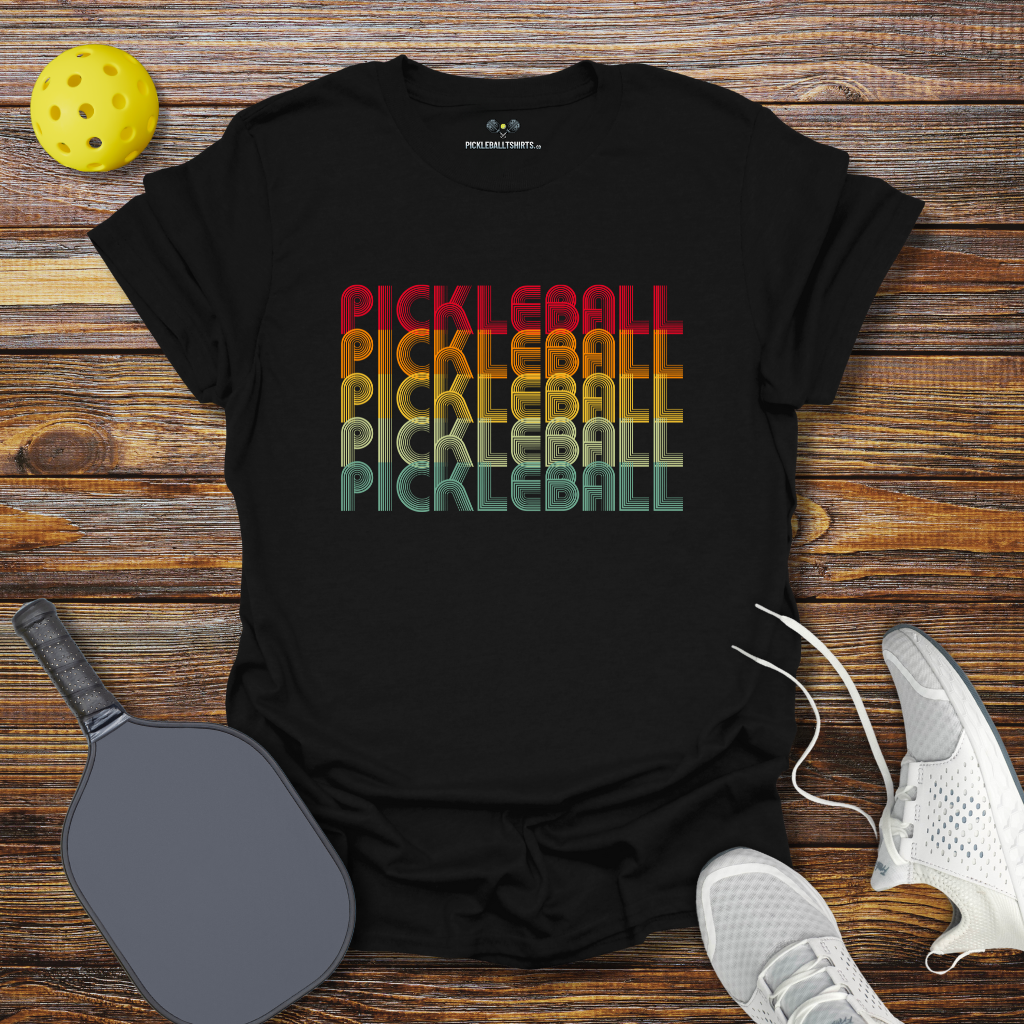 Pickleball Retro Colored T-Shirt