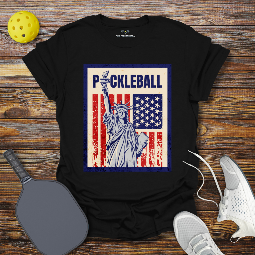 Pickleball Statue of Liberty T-Shirt