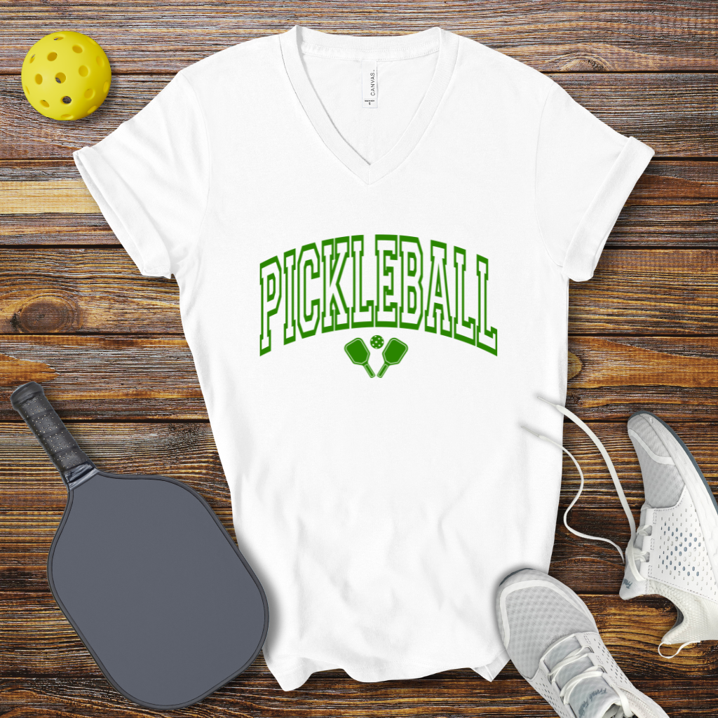 Pickleball Retro Slogan V-Neck T-Shirt