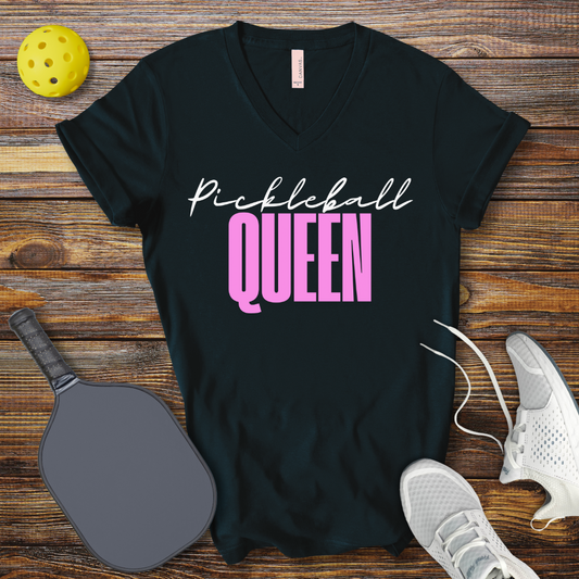 Pickleball Queen V-Neck T-shirt