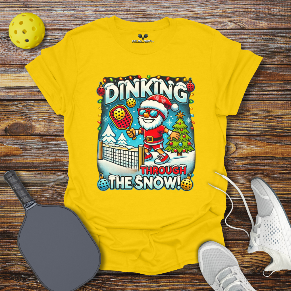 Dinking Through the Snow Christmas T-Shirt