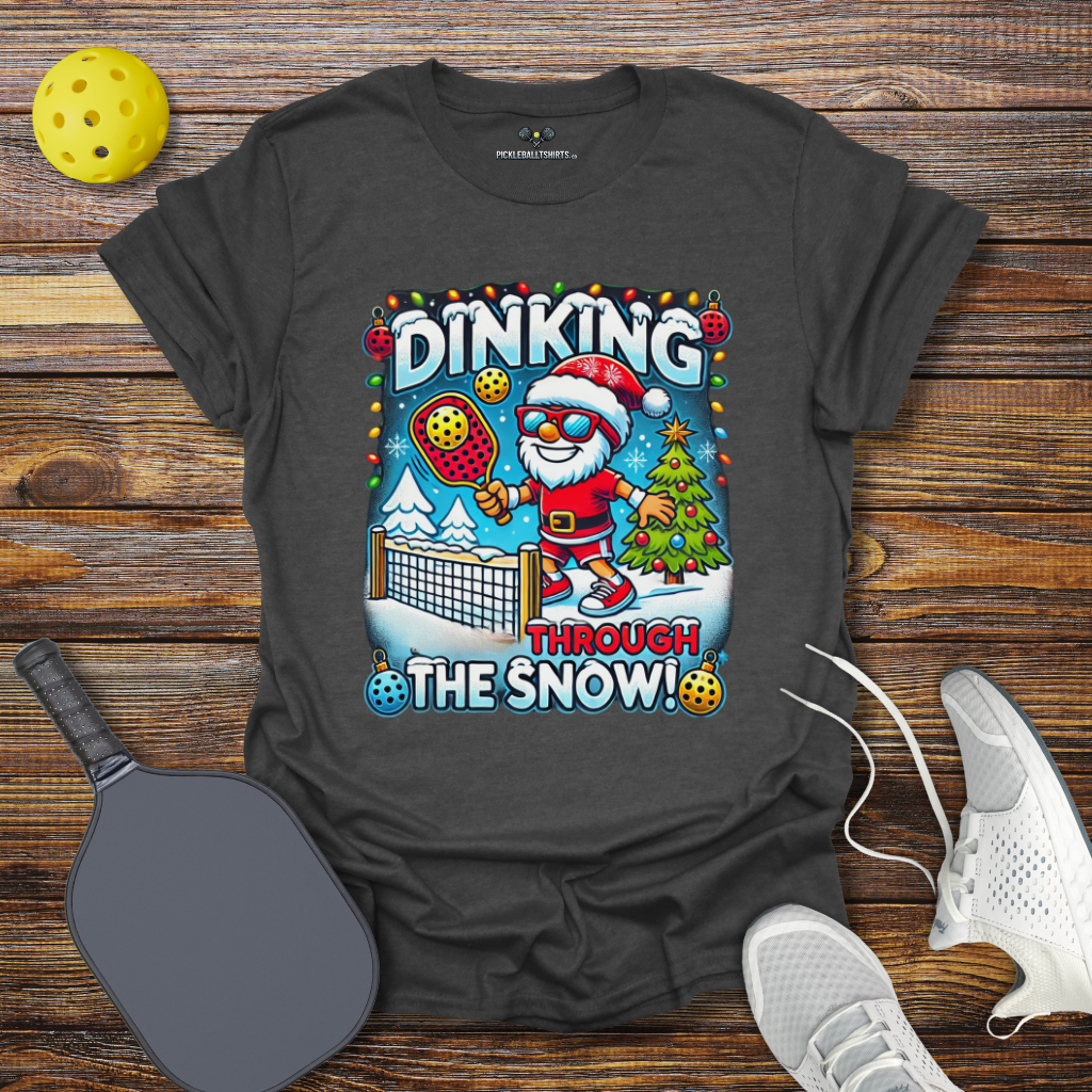 Dinking Through the Snow Christmas T-Shirt