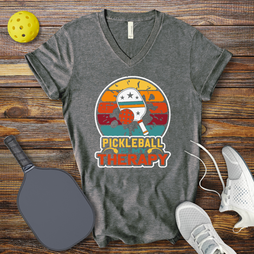 Pickleball is my Therapy V-Neck T-shirt