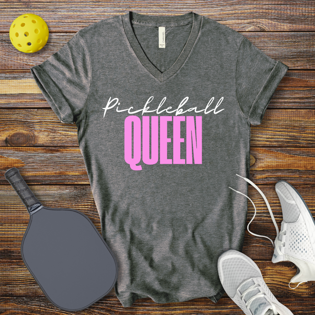 Pickleball Queen V-Neck T-shirt