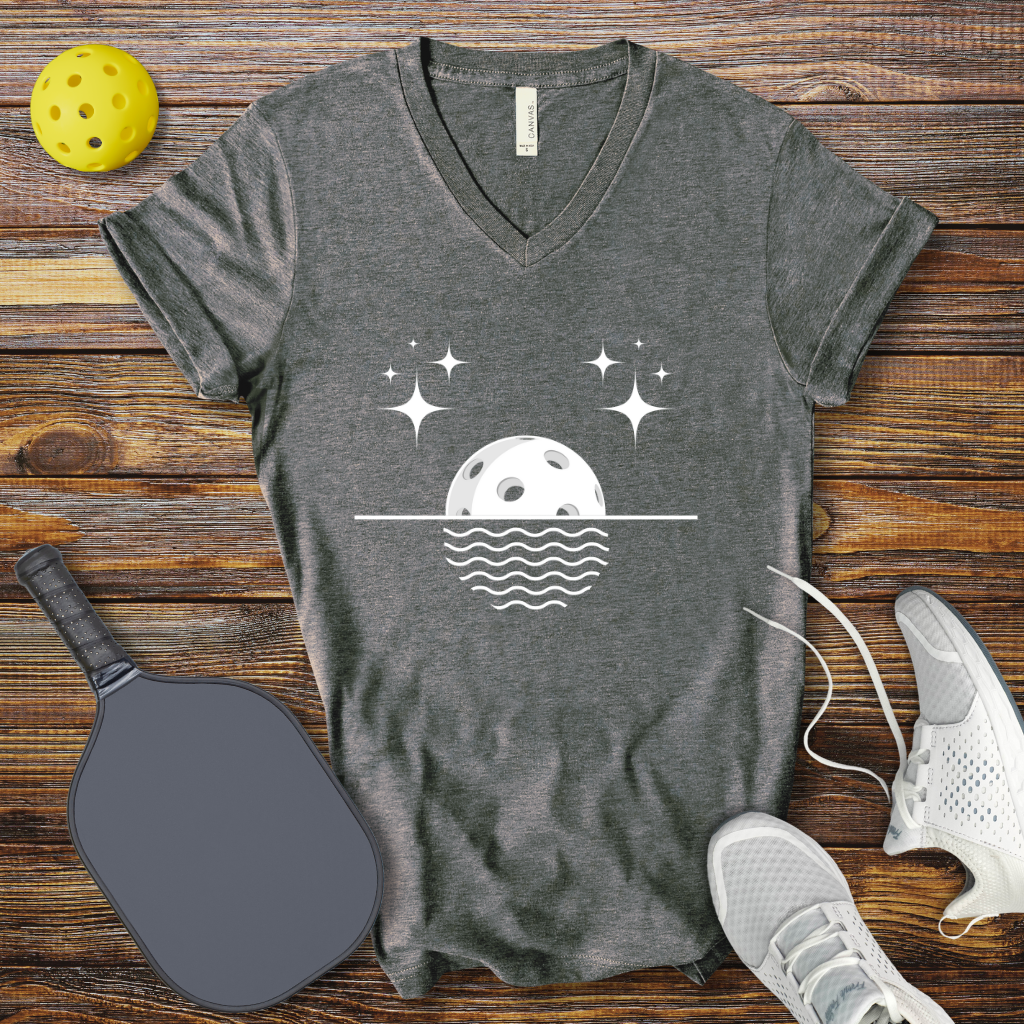 Moony Pickleball V-Neck T-shirt