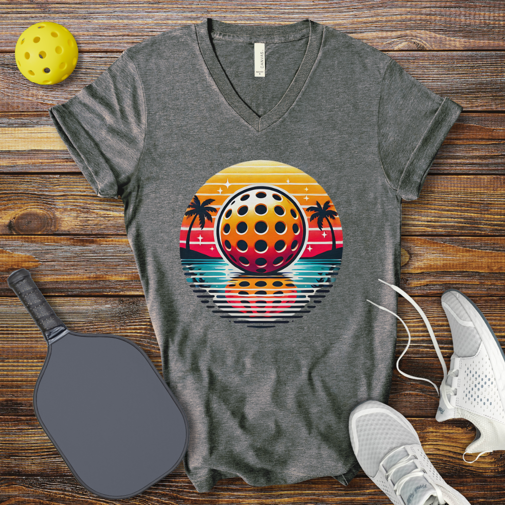 Sunshine Pickleball V-Neck T-shirt