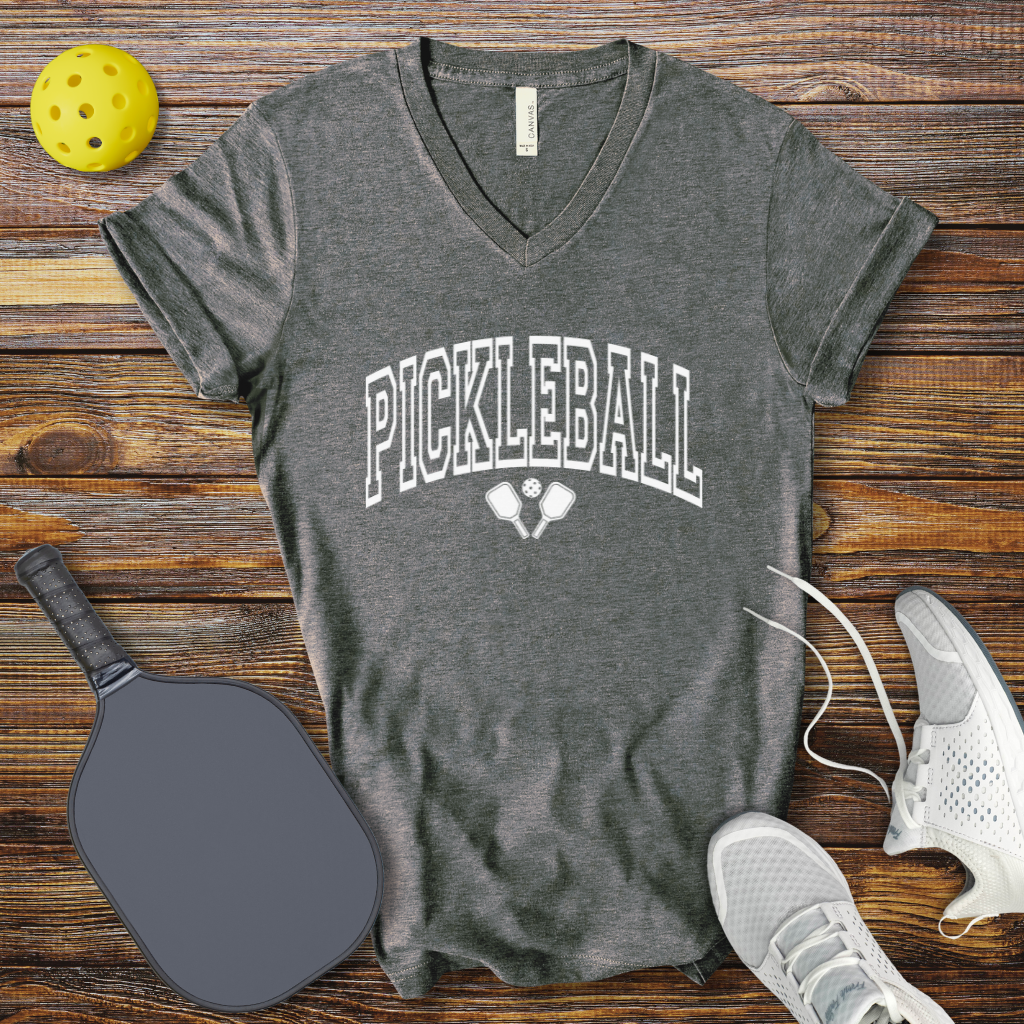 Pickleball Retro Slogan V-Neck T-Shirt