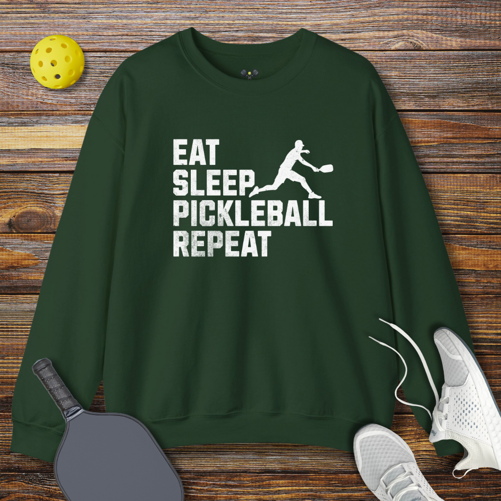 Eat Sleep Pickleball Repeat Sweatshirt