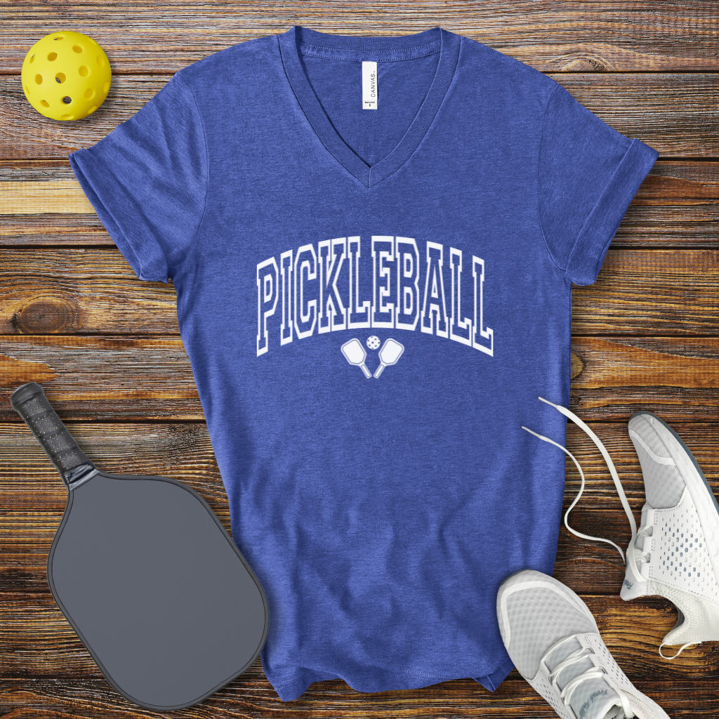 Pickleball Retro Slogan V-Neck T-Shirt