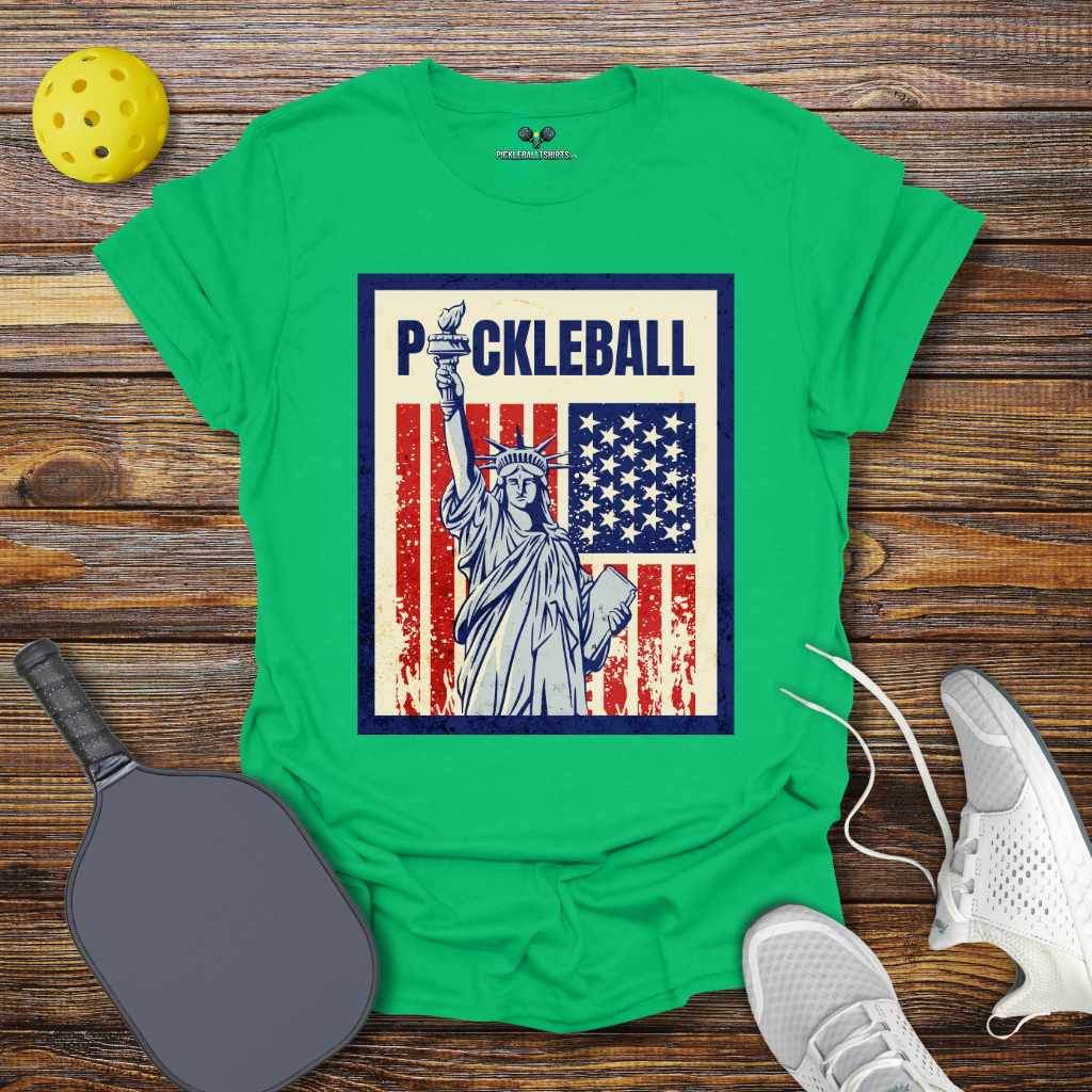 Pickleball Statue of Liberty T-Shirt