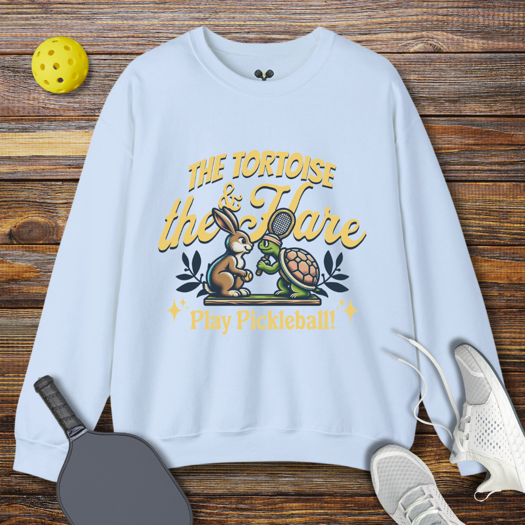 The Tortoise & The Hare Play Pickleball Sweatshirt