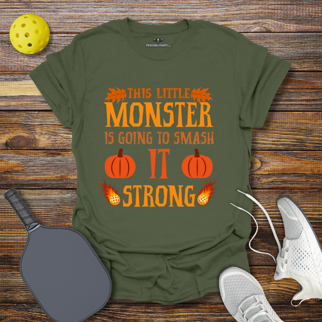 This Little Monster is Going to Smash it Strong Halloween T-Shirt