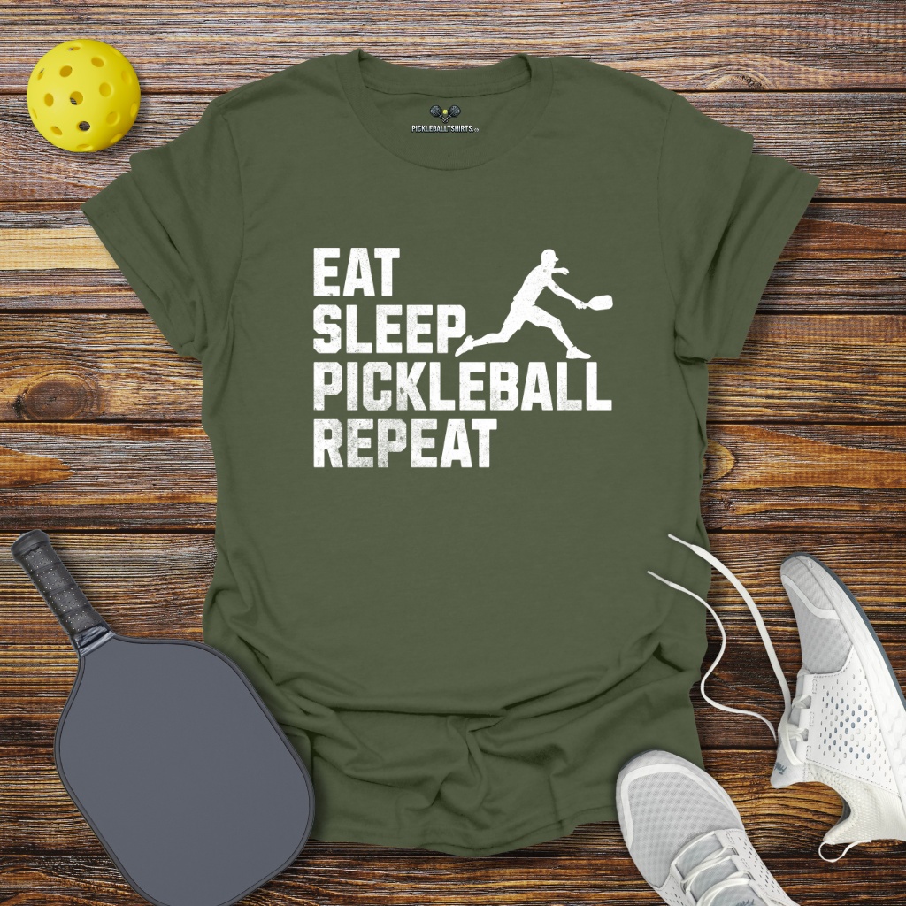 Eat Sleep Pickleball Repeat T-Shirt