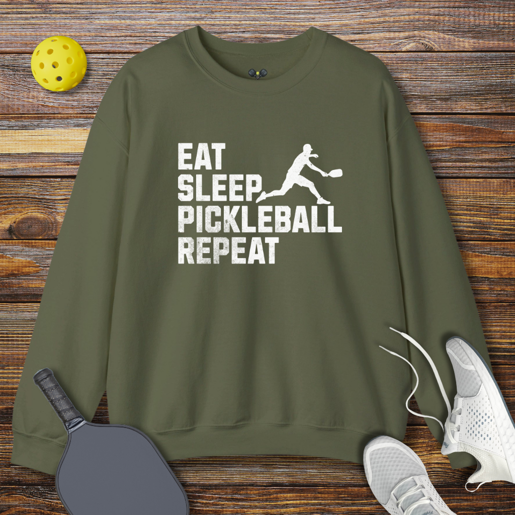 Eat Sleep Pickleball Repeat Sweatshirt