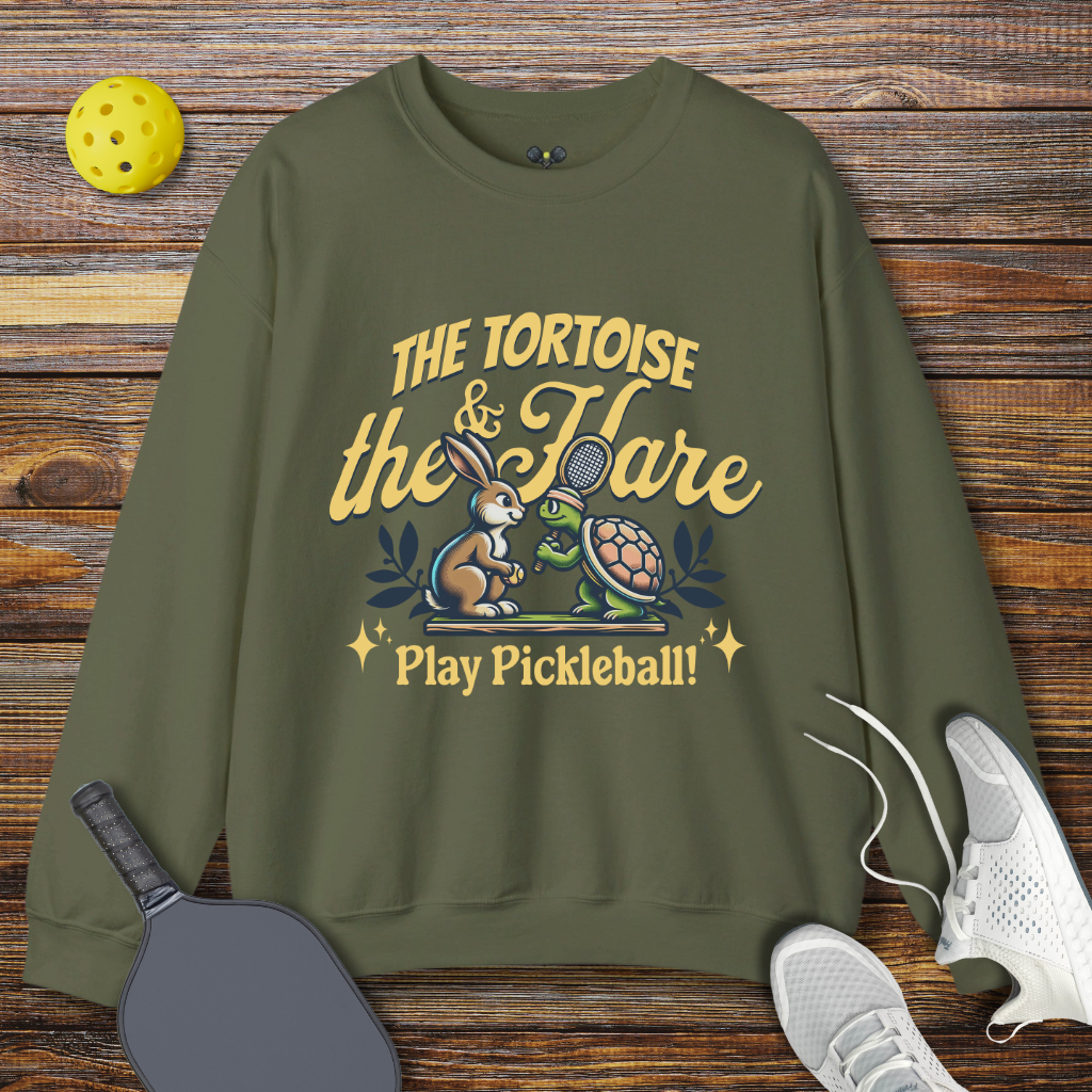 The Tortoise & The Hare Play Pickleball Sweatshirt