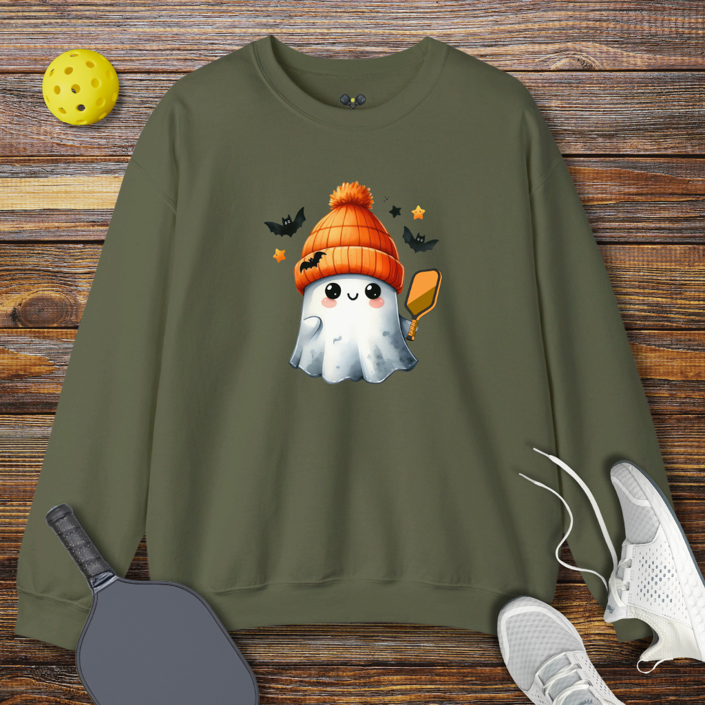 Halloween Pickleballer Ghost Sweatshirt