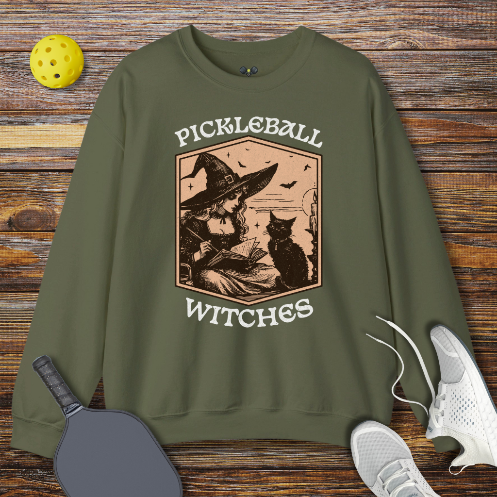 Pickleball Witches Halloween Sweatshirt