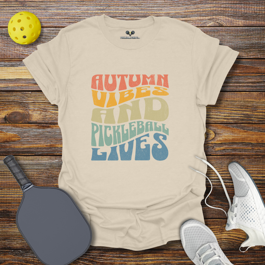 Autumn Vibes And Pickleball Lives T-Shirt