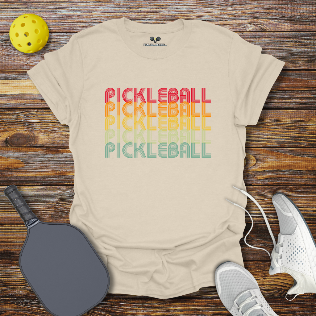 Pickleball Retro Colored T-Shirt