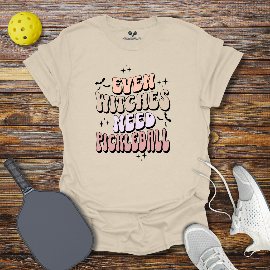 Even Witches Need Pickleball Halloween T-Shirt