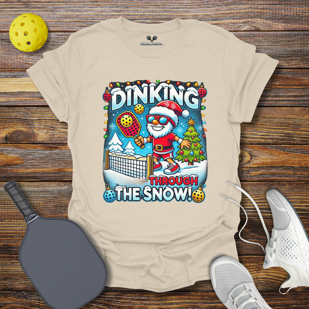 Dinking Through the Snow Christmas T-Shirt