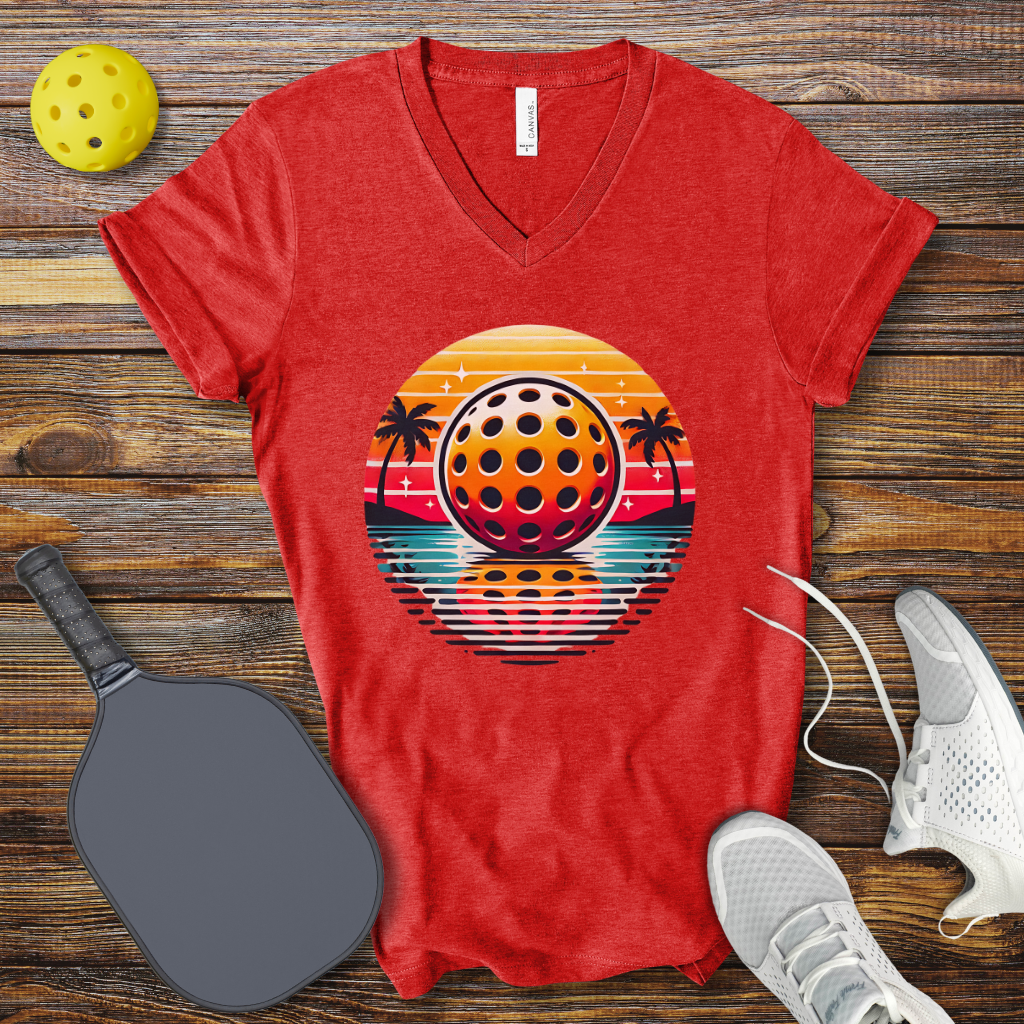 Sunshine Pickleball V-Neck T-shirt