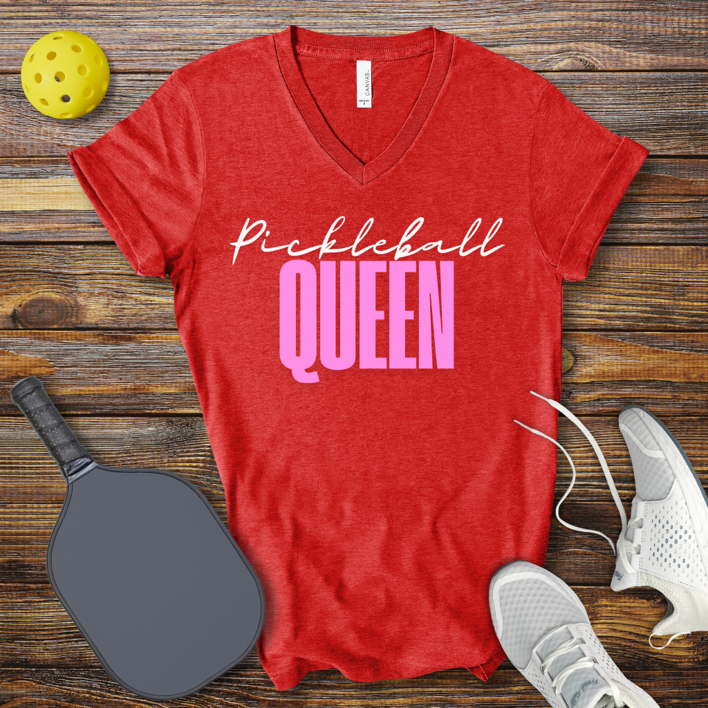 Pickleball Queen V-Neck T-shirt