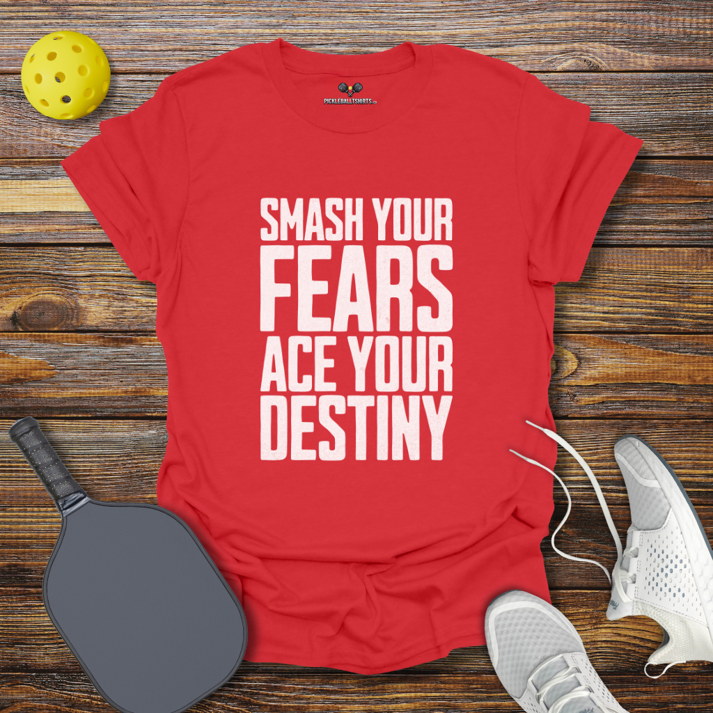 Smash Your Fears Ace Your Destiny Pickleball T-Shirt