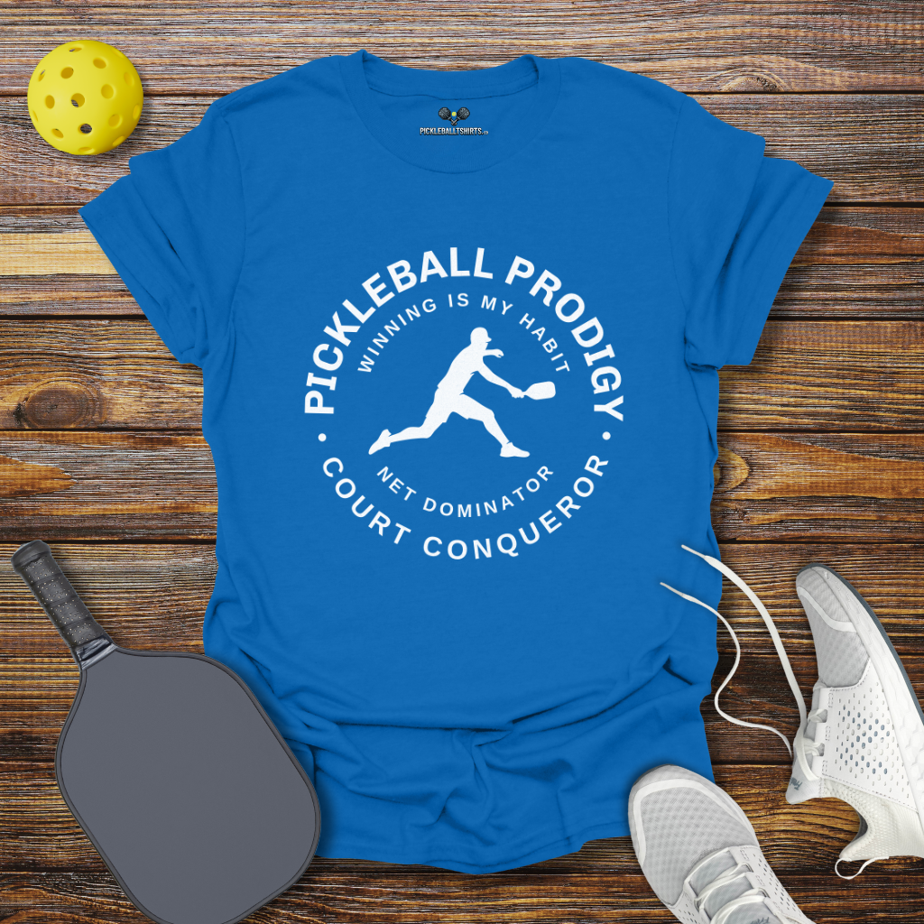 Pickleball Prodigy Court Conqueror for Him T-Shirt