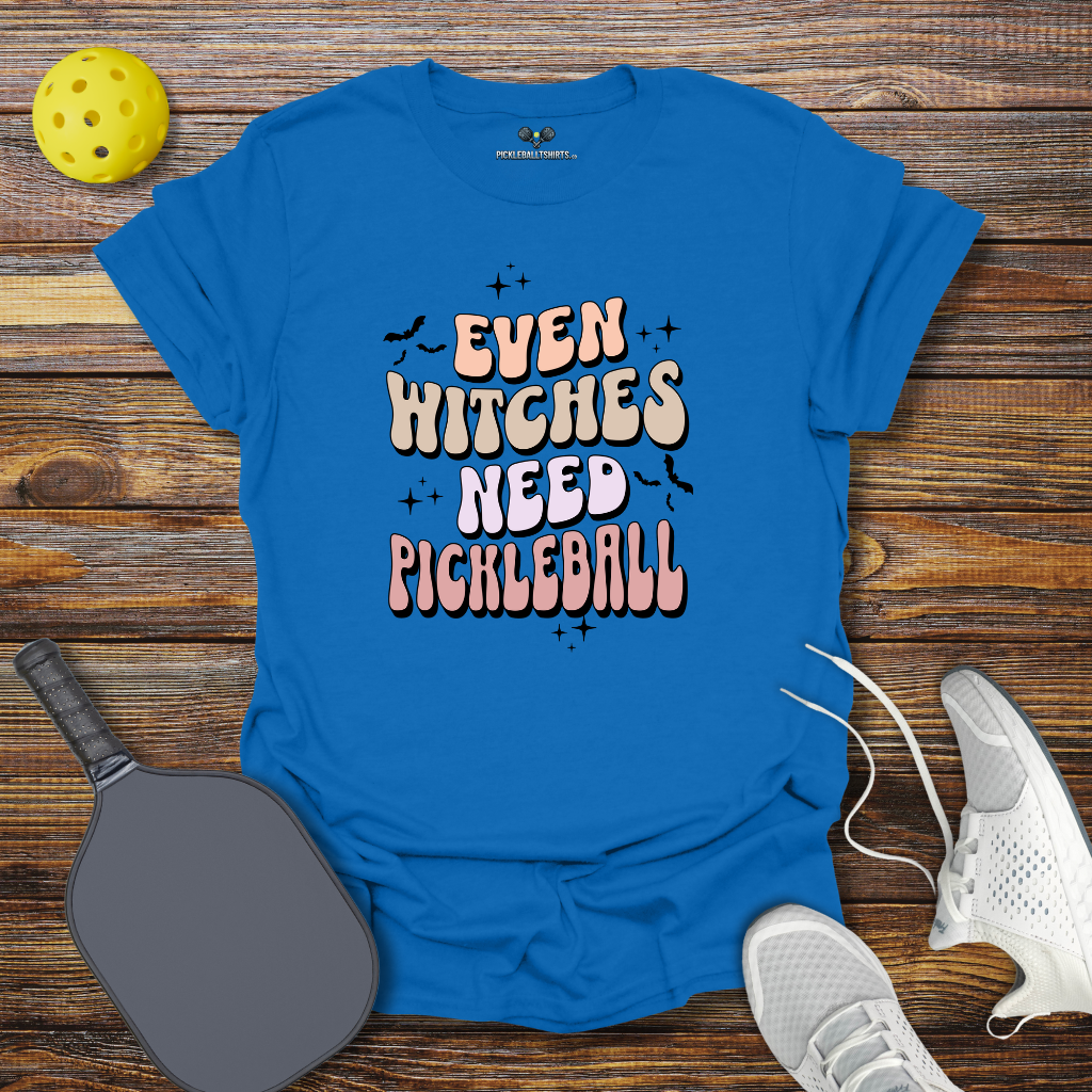 Even Witches Need Pickleball Halloween T-Shirt