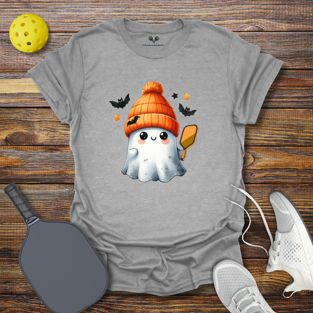 Halloween Pickleballer Ghost T-Shirt