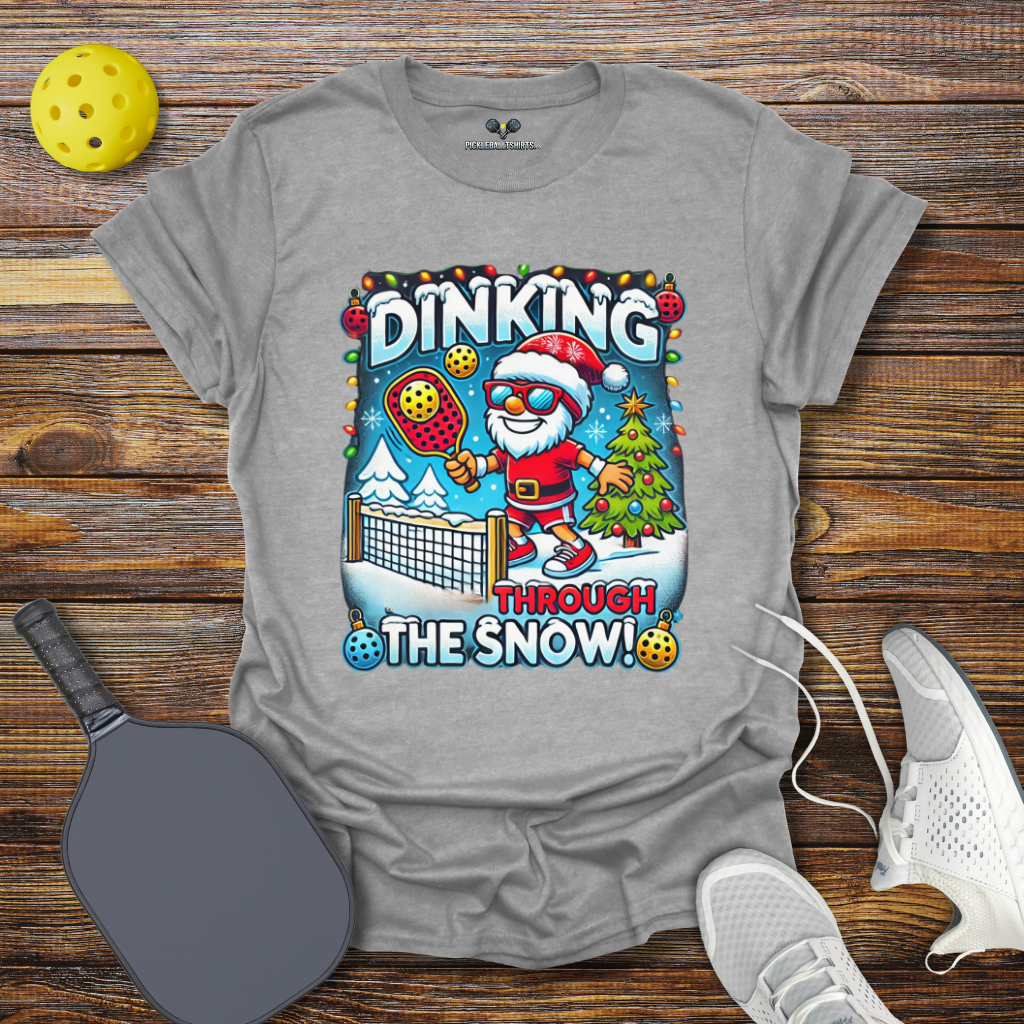 Dinking Through the Snow Christmas T-Shirt