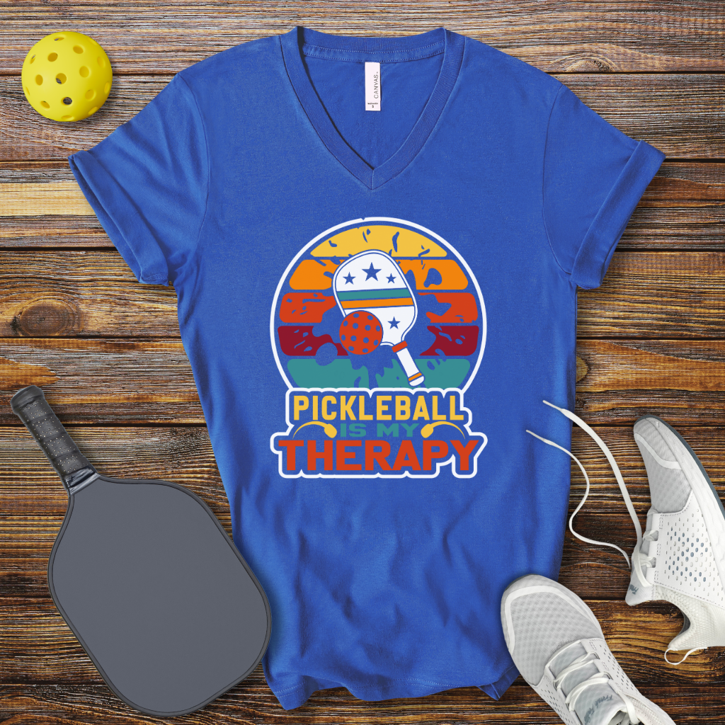 Pickleball is my Therapy V-Neck T-shirt