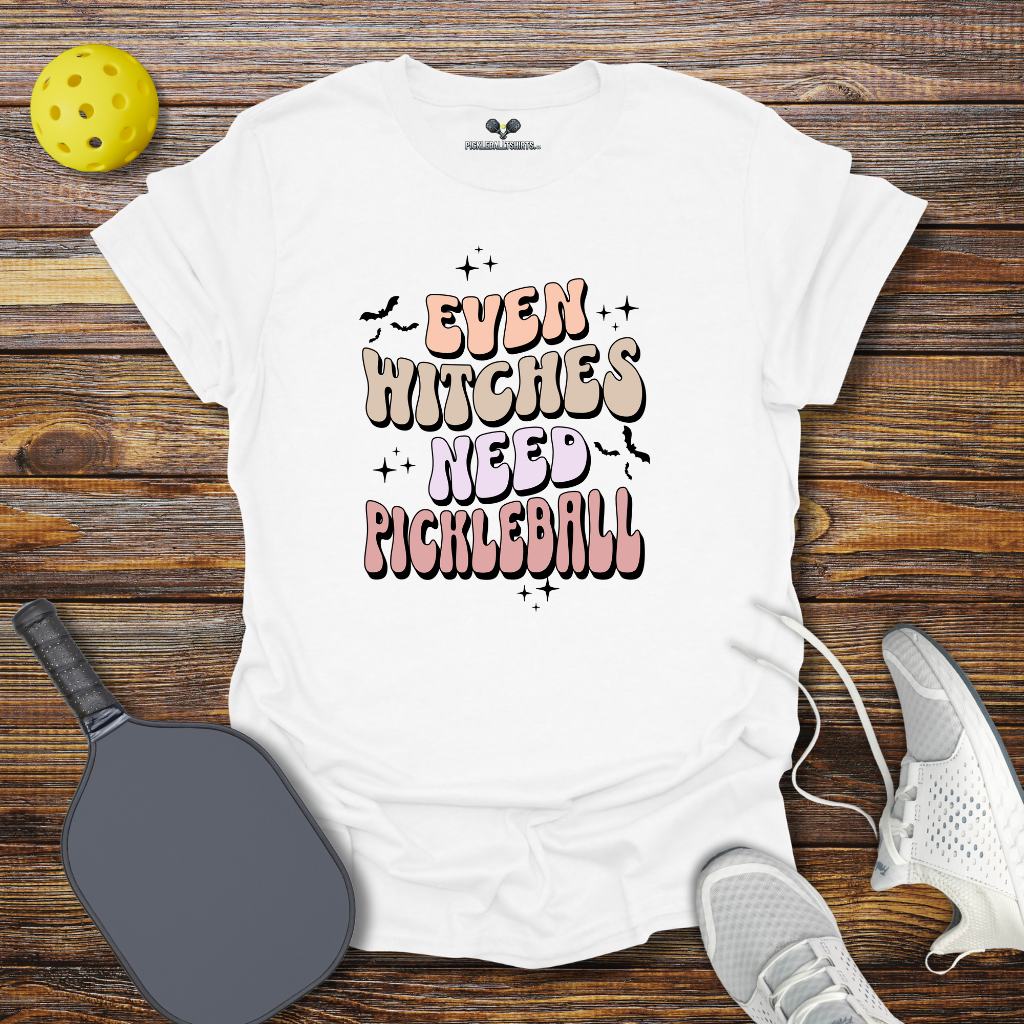 Even Witches Need Pickleball Halloween T-Shirt