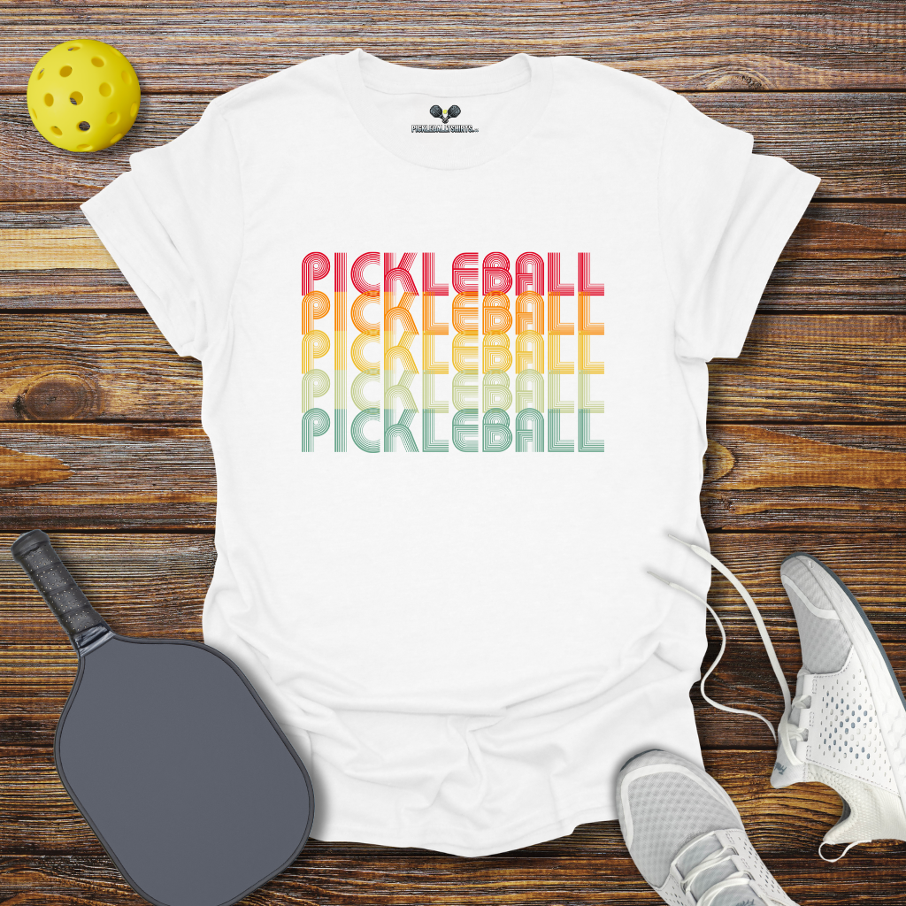 Pickleball Retro Colored T-Shirt