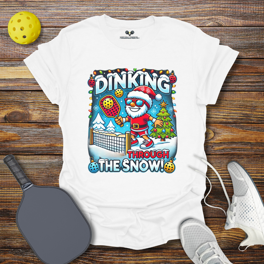 Dinking Through the Snow Christmas T-Shirt