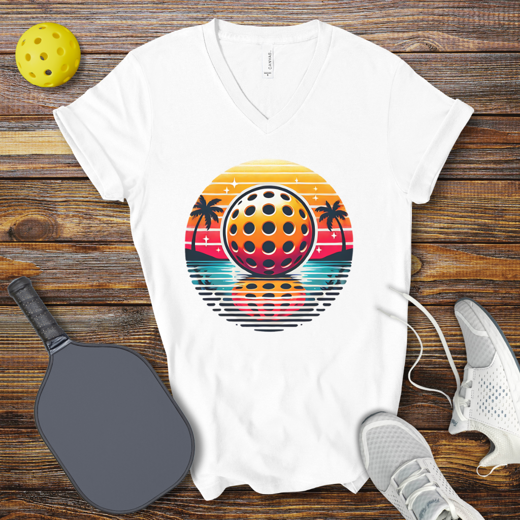 Sunshine Pickleball V-Neck T-shirt